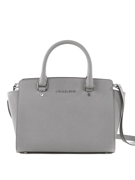 sac selma michael kors gris et noir|michael kors saffiano satchel.